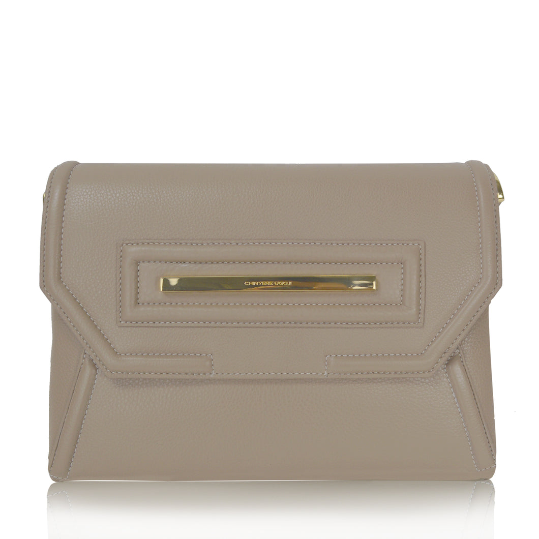 Claudette Portfolio Clutch in Cappucino