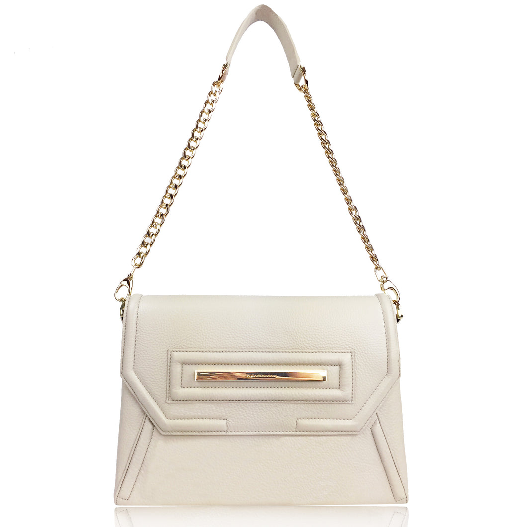 Claudette Portfolio Clutch in Creme Fraiche