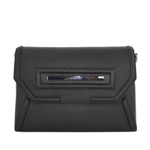 Claudette Portfolio Clutch in Black Onyx & Gunmetal