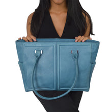 Mackenzie Tote in Azure Blue