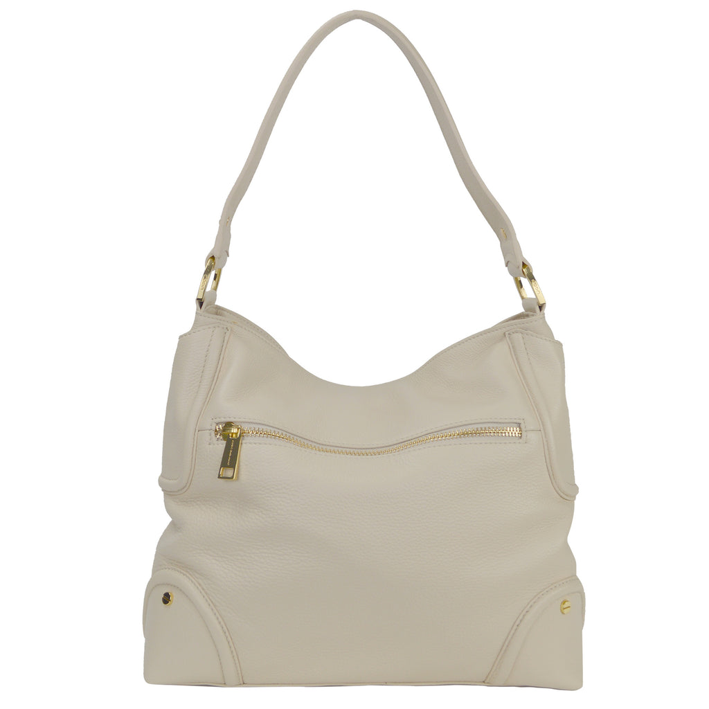 ショルダーバッグ・ポシェット Classic Handle Leather Hobo Bag Cream Amazon.com: Shoulder Bags for Women Leather Hobo Sling Tote