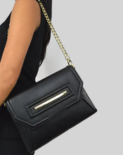 Claudette Portfolio Bag in Black Onyx & Gold